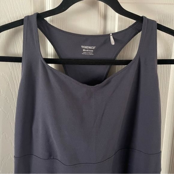Toad & Co Tech Tomboy Racerback Gray Dress, Sz Medium - Picture 6 of 14